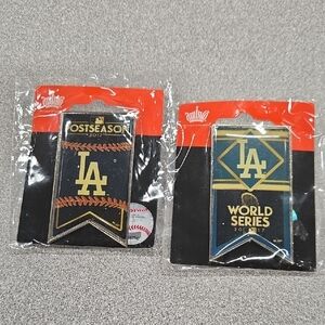 LA Dodgers Postseason and World Series Pins. NWT